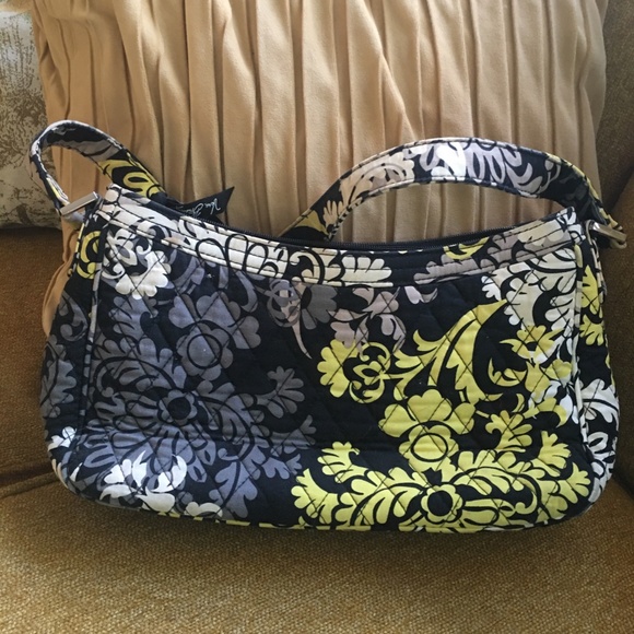 Yellow, black and grey patterned Vera Bradley Purse - Picture 3 of 10